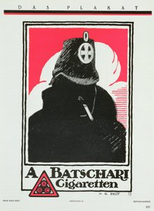 Publicité pour les cigarettes A. Batschari, de 